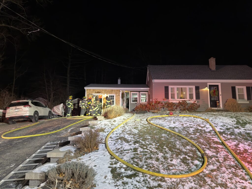 Ipswich Emergency Communications received a call for smoke in the house at 8 Pine St shortly after 7 p.m. on Monday. (Courtesy Photo)