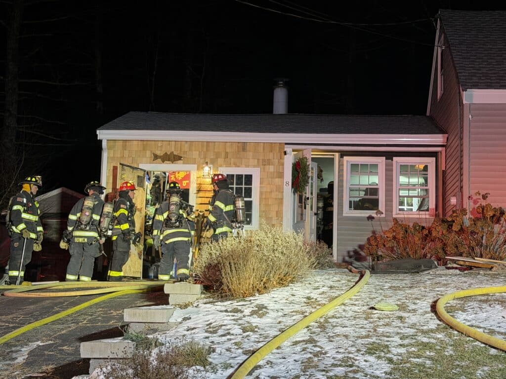Ipswich Emergency Communications received a call for smoke in the house at 8 Pine St shortly after 7 p.m. on Monday. (Courtesy Photo)